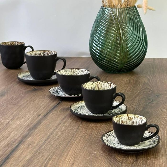 Набір 6 чашок + 6 блюдець Panoptikon 100 мл