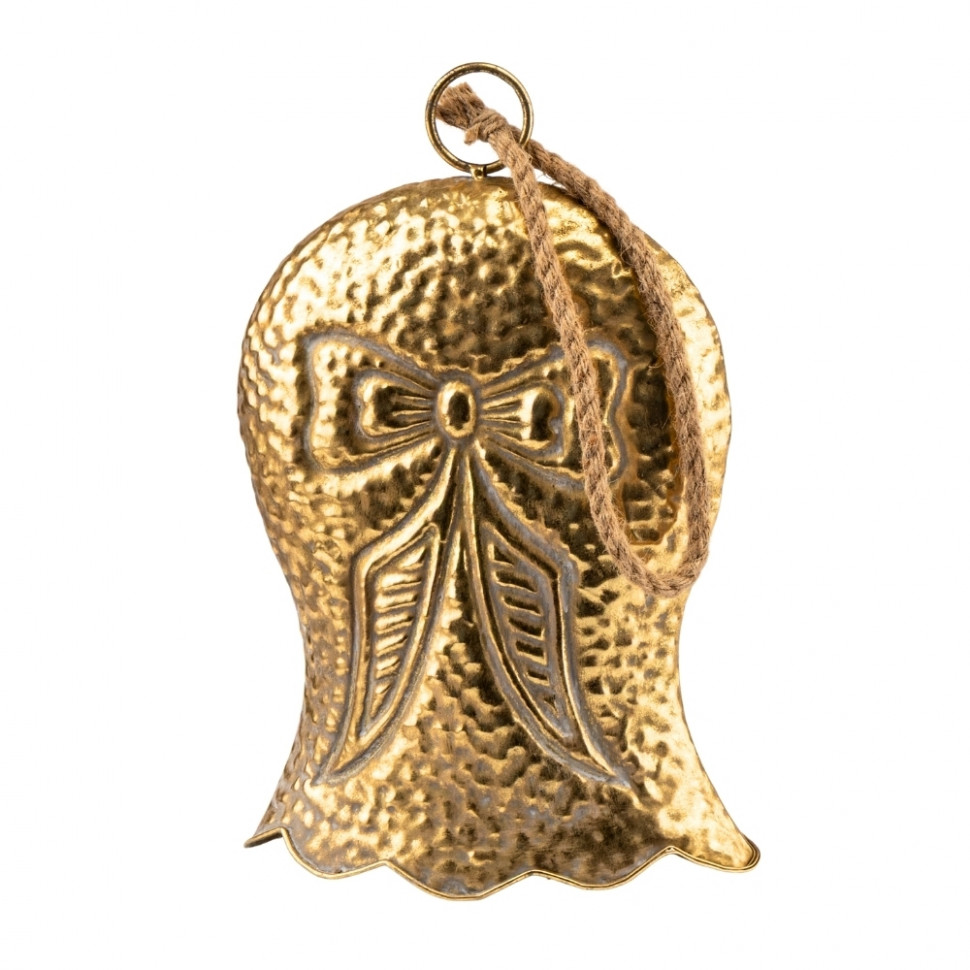 Золотий металевий дзвіночок Christmas