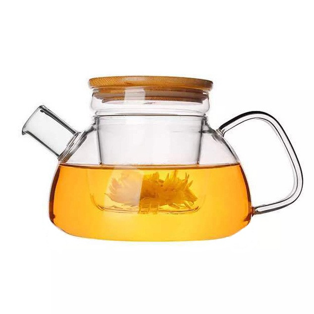 Прозорий скляний чайник для заварювання Kombucha 1000 мл