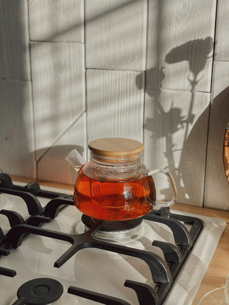 Прозорий скляний чайник для заварювання Kombucha 1000 мл