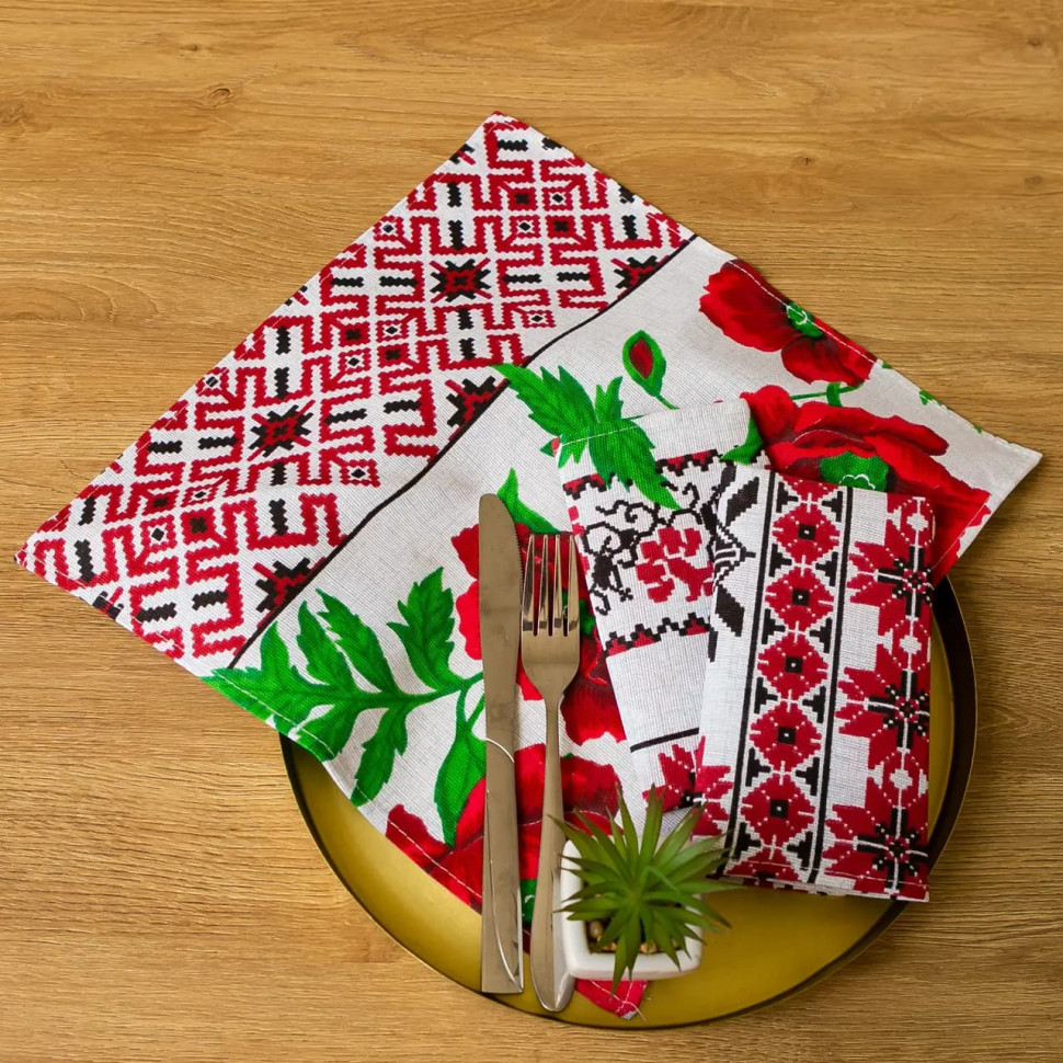 Набор салфеток Poppies (4 шт)  