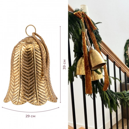 Золотий металевий дзвіночок Noel