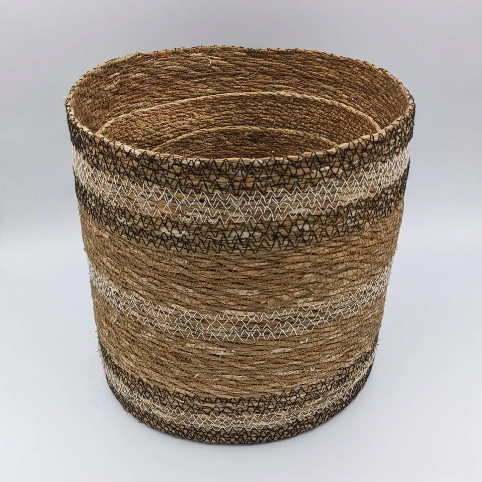 Набор кашпо из морской травы