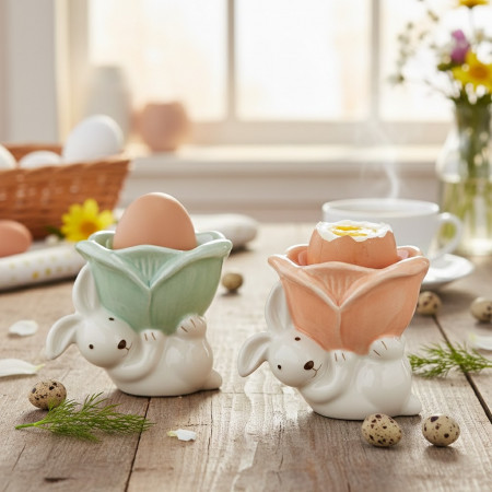 Набор подставок для яиц Rabbit and flower 6 шт