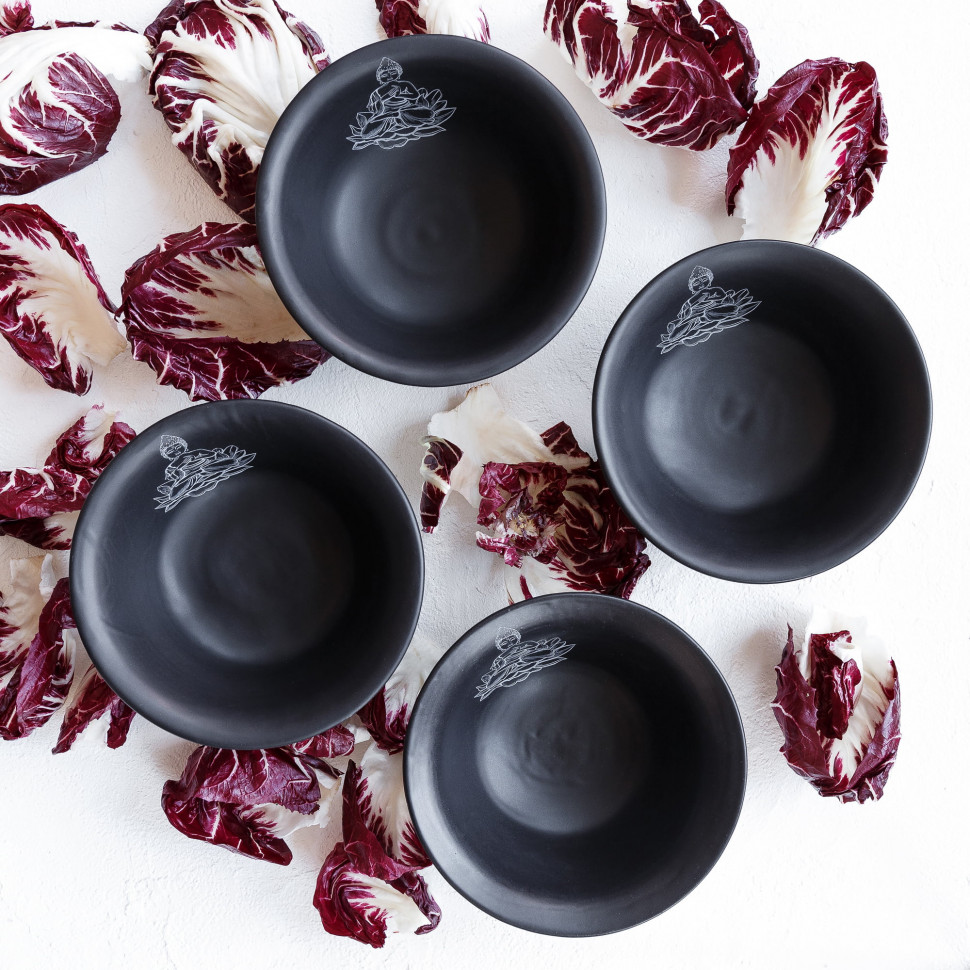 Керамическая пиала Buddha black