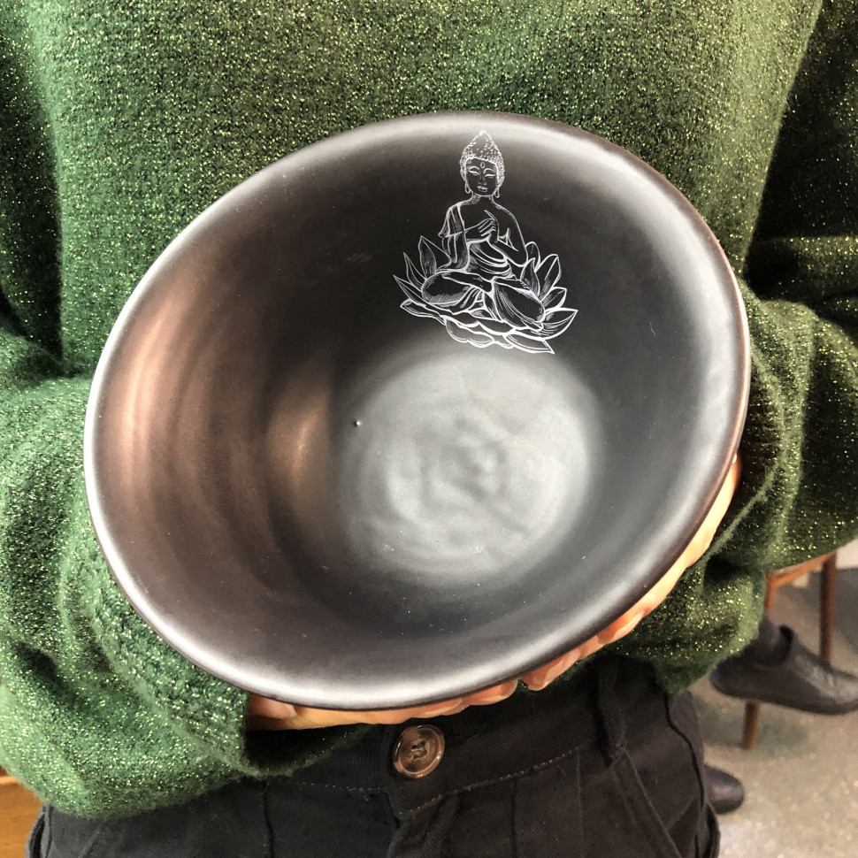 Керамическая пиала Buddha black